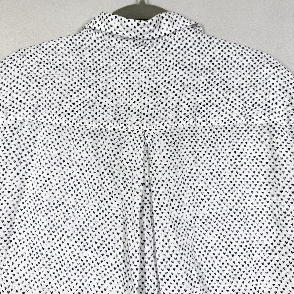 Grayson by Frank and Eileen Top Womens XL The Hero Shirt Linen Heart Print - Picture 8 of 15